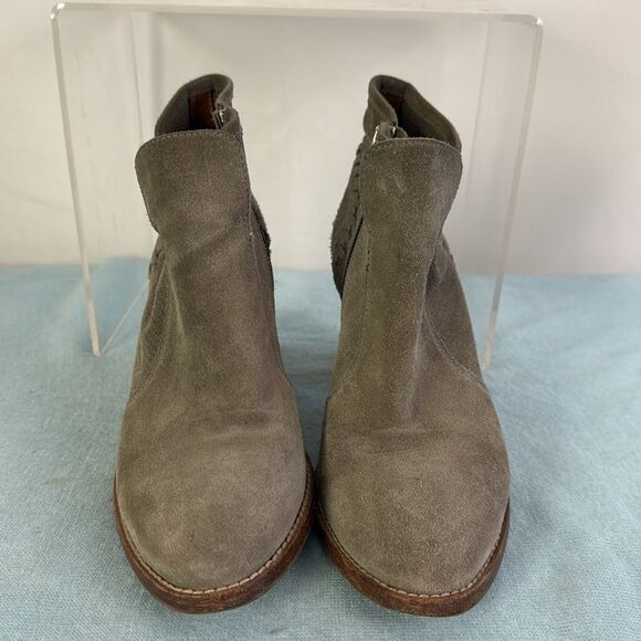 Aquatalia Taupe Wood Heel Booties - Picture 3 of 5